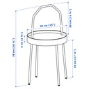 BURVIK Side table - light grey-green 38 cm
