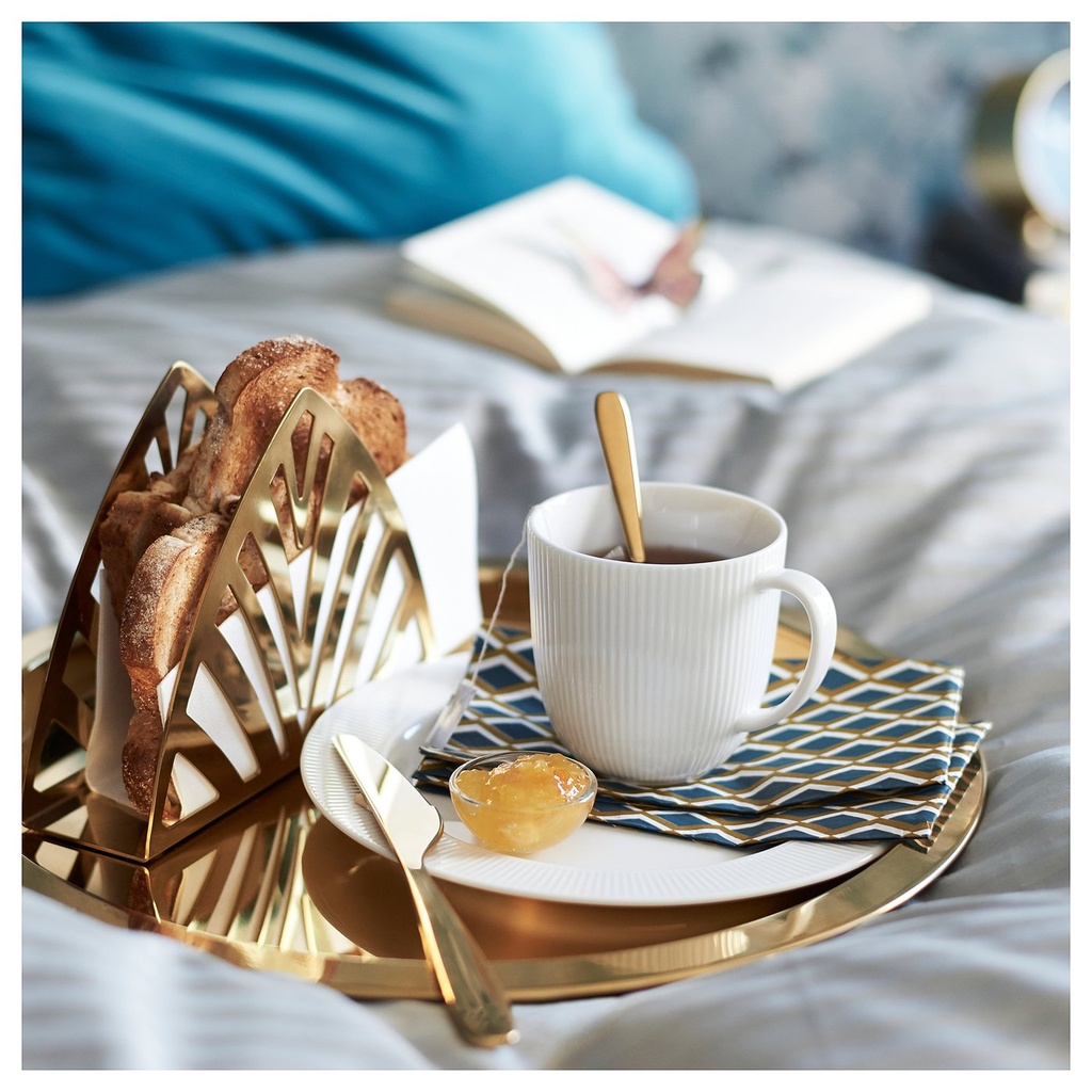 GLATTIS Tray - brass-colour 38 cm