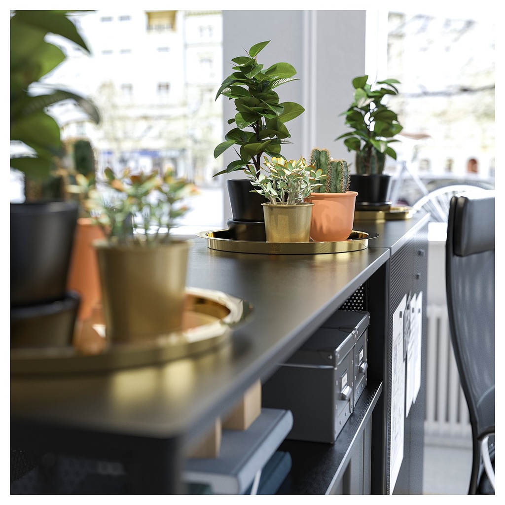 GLATTIS Tray - brass-colour 38 cm