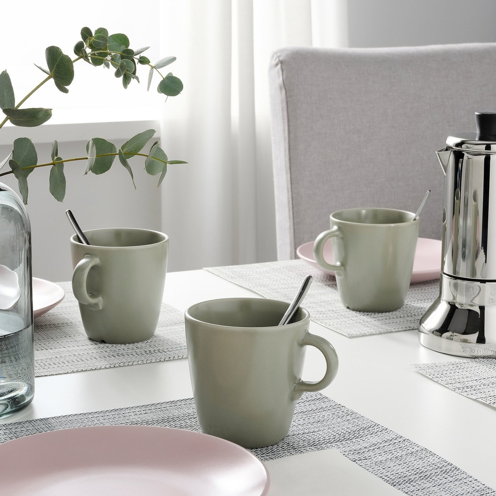 FÄRGKLAR Mug - matt green 37 cl
