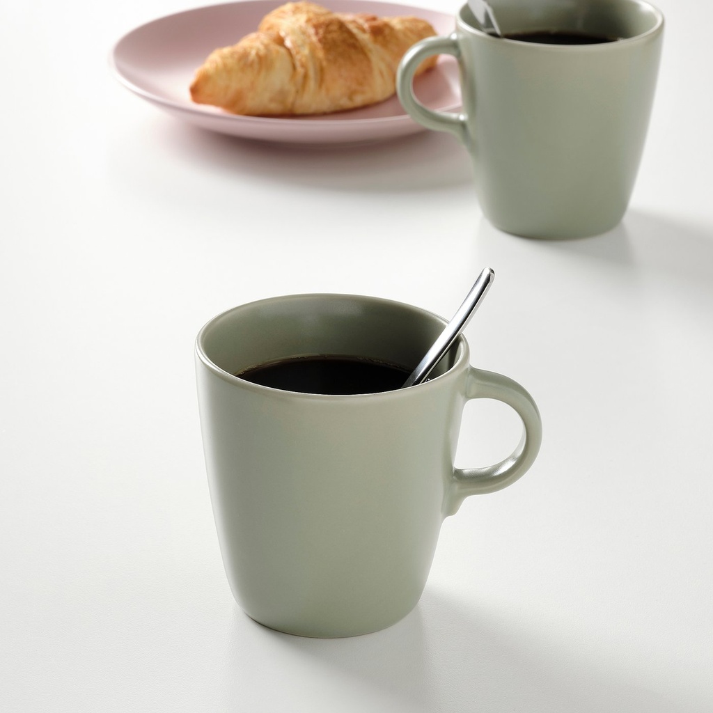 FÄRGKLAR Mug - matt green 37 cl