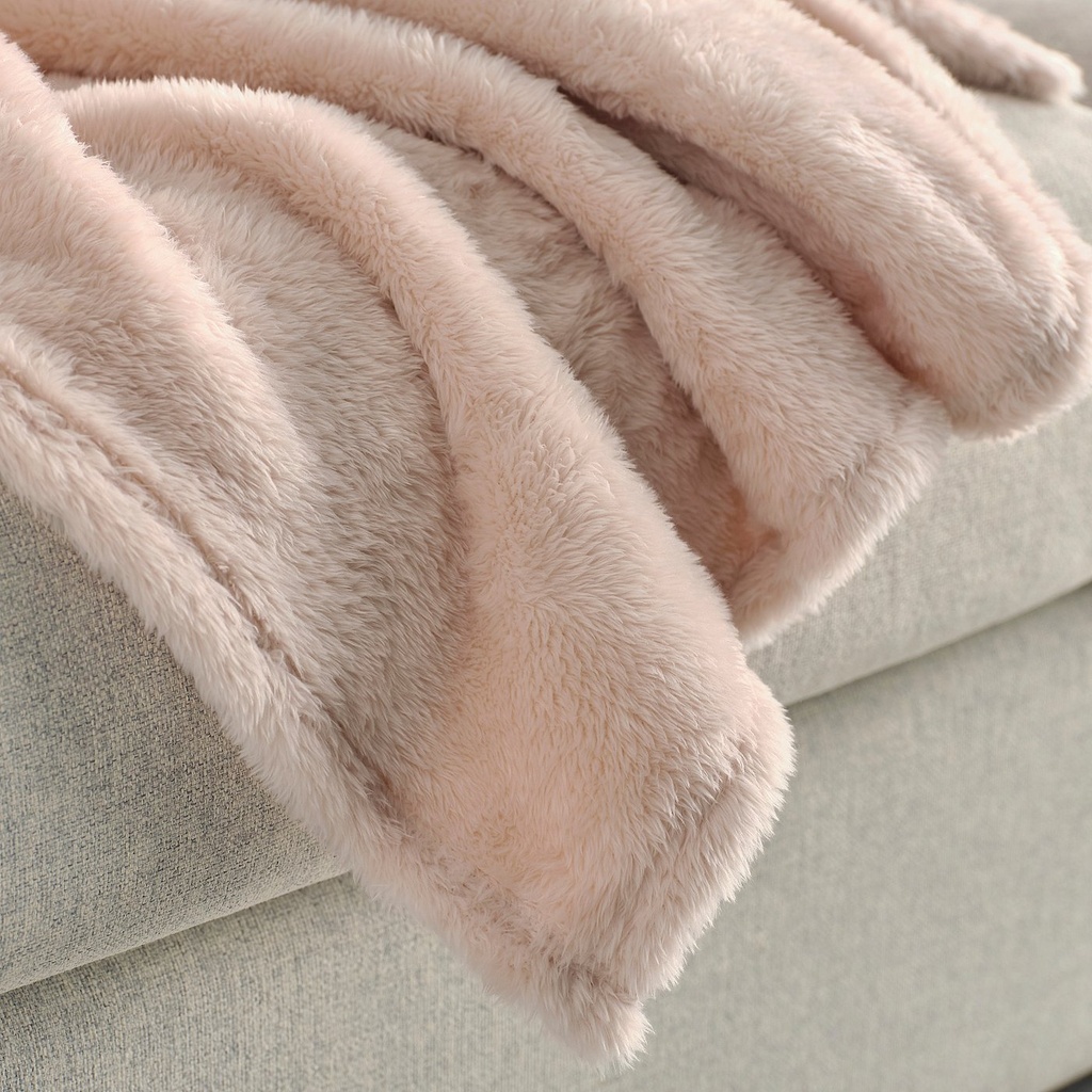 ROSTLÖNN Throw - light pink 130x170 cm