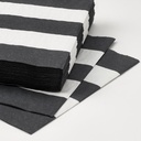 SILVERTETRA Paper napkin - striped black/white 33x33 cm