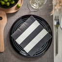 SILVERTETRA Paper napkin - striped black/white 33x33 cm