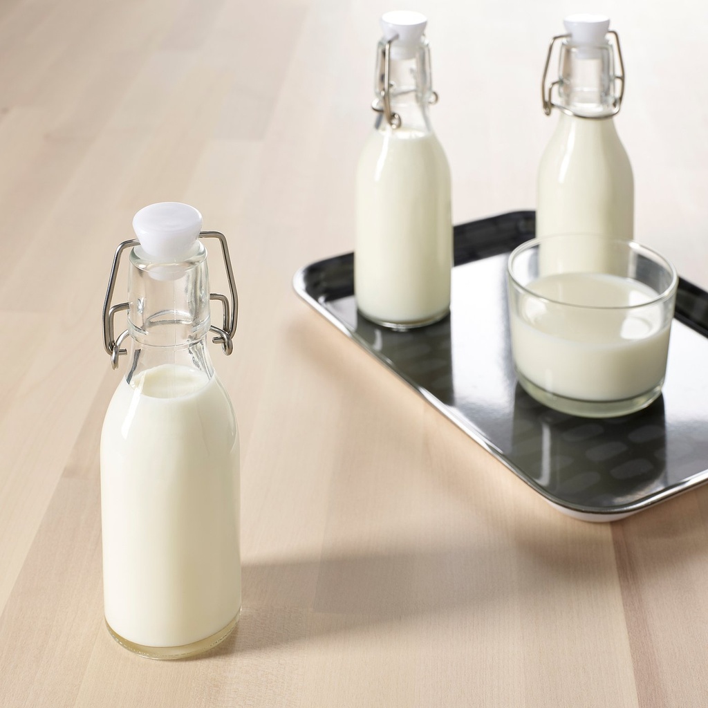 KORKEN Bottle with stopper - clear glass 15 cl