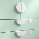 BEGRIPA Handle - white/half-round 130 mm