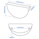 BEGRIPA Handle - white/half-round 130 mm