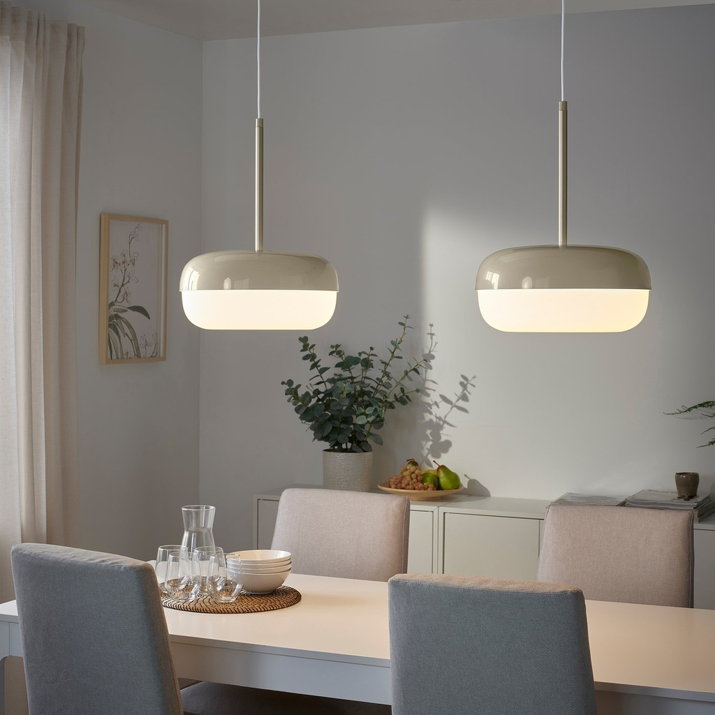 BLÅSVERK Pendant lamp - beige 37 cm