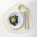 PADDFISK Place mat - palm leaf, handmade 37x35 cm