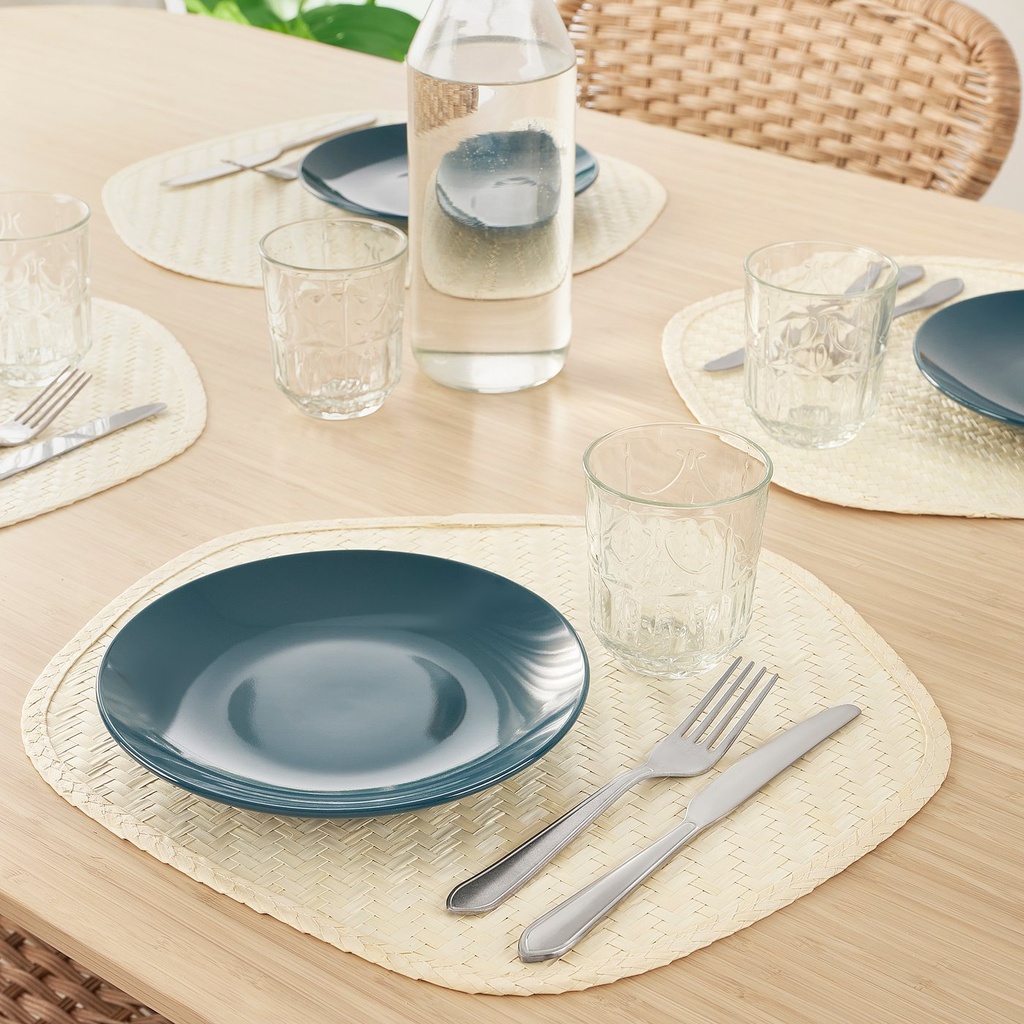 PADDFISK Place mat - palm leaf, handmade 37x35 cm