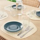 PADDFISK Place mat - palm leaf, handmade 37x35 cm