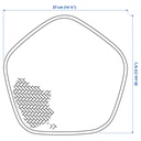 PADDFISK Place mat - palm leaf, handmade 37x35 cm