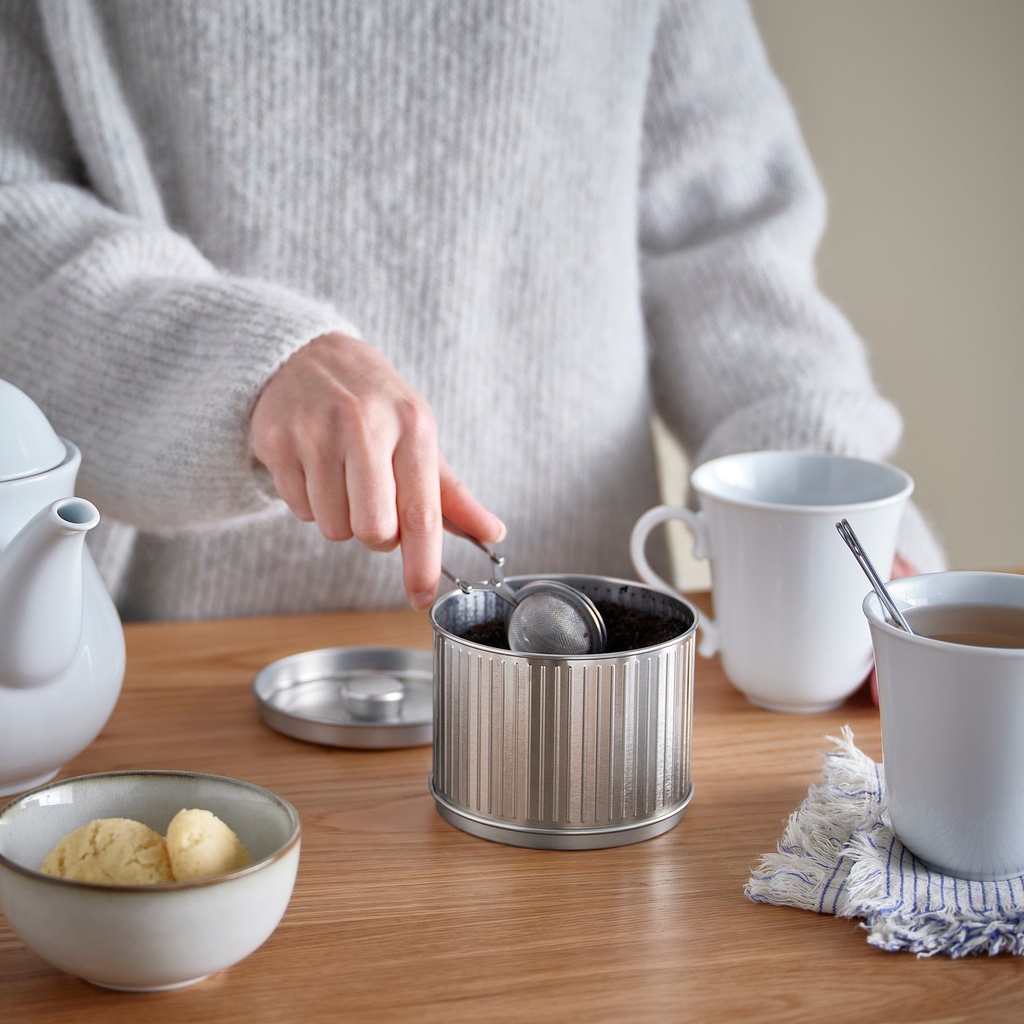 BETTHAJ Tin with lid - for coffee/tea/silver-colour 0.6 l
