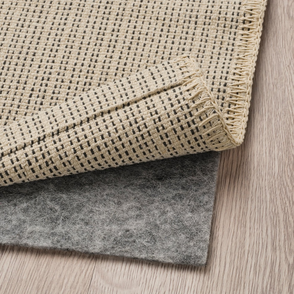 TIPHEDE Rug, flatwoven - natural/black 50x80 cm