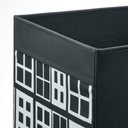 DRÖNA Box - black/patterned 33x38x33 cm