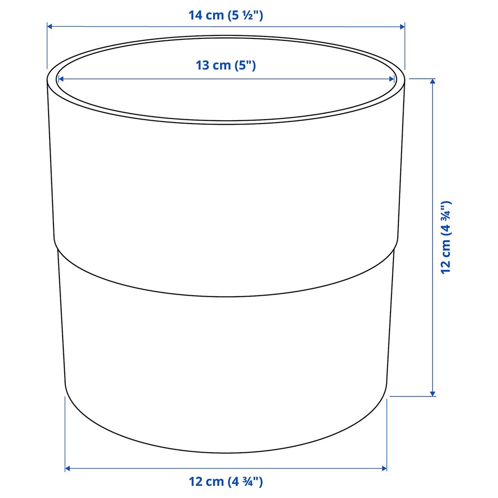 NYPON Plant pot - in/outdoor grey 12 cm