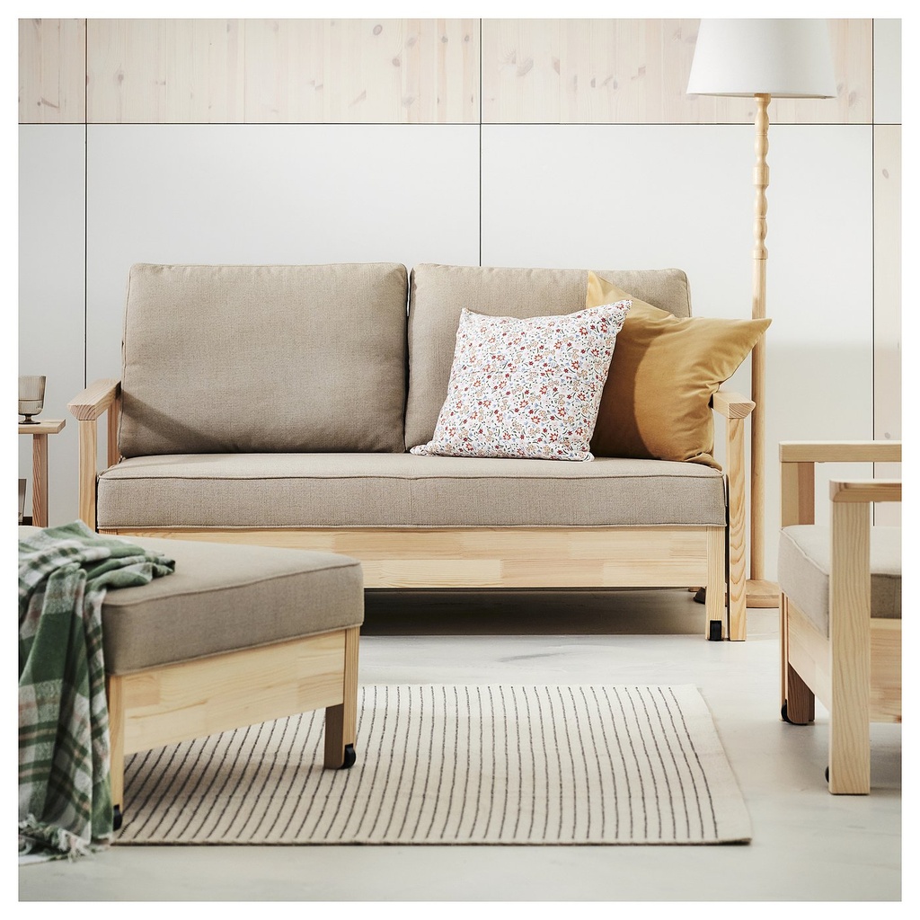 STARREKLINTE Rug, flatwoven - natural/black 120x180 cm