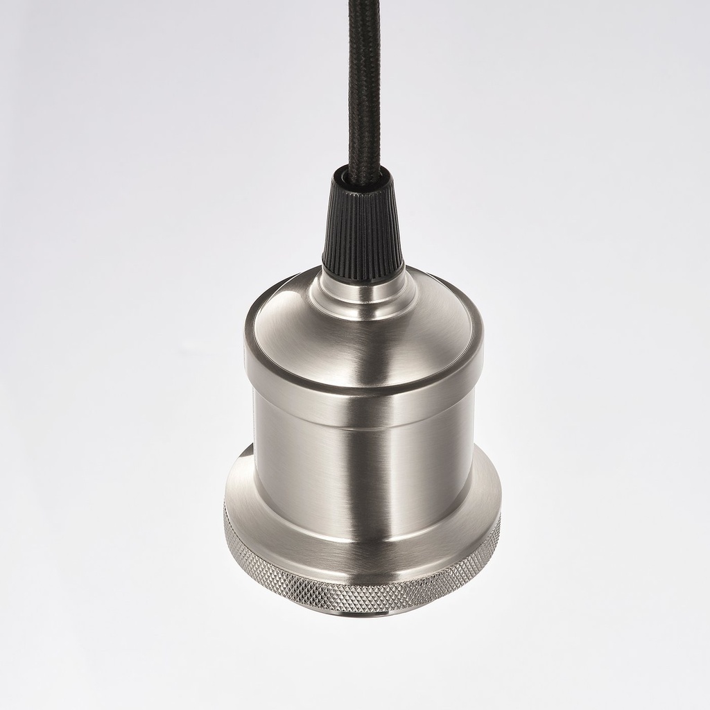 JAKOBSBYN / JÄLLBY Pendant lamp - clear glass/nickel-plated