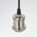 JAKOBSBYN / JÄLLBY Pendant lamp - clear glass/nickel-plated