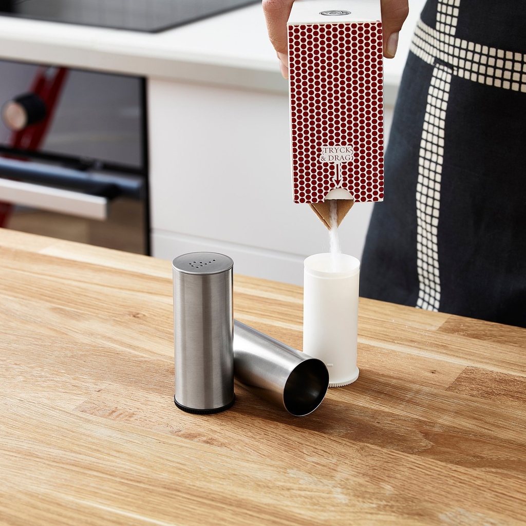 PLATS Salt/pepper shaker, set of 2 - stainless steel