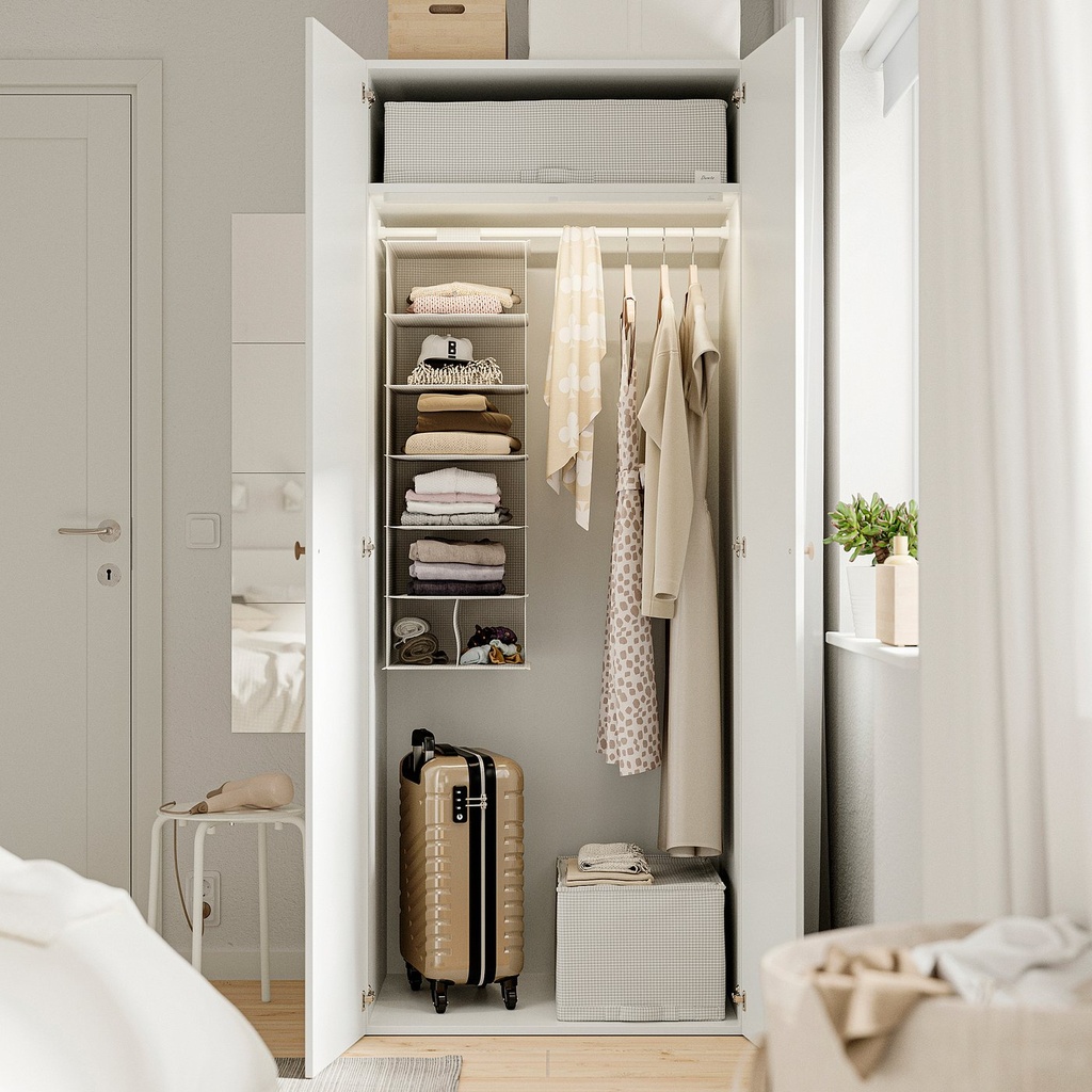 STUK Storage case - white/black 71x51x18 cm
