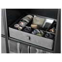 SKUBB Box with compartments - dark grey 44x34x11 cm
