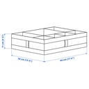 SKUBB Box with compartments - dark grey 44x34x11 cm