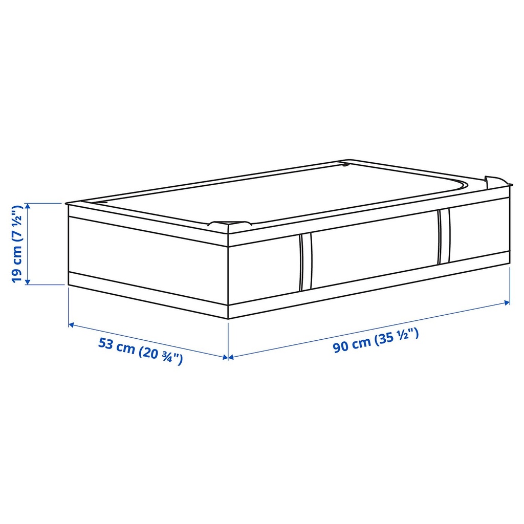 SKUBB Storage case - white 90x53x19 cm