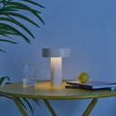 SOLVINDEN مصباح طاولة LED يعمل بالبطارية/خارجي أبيض - IKEA