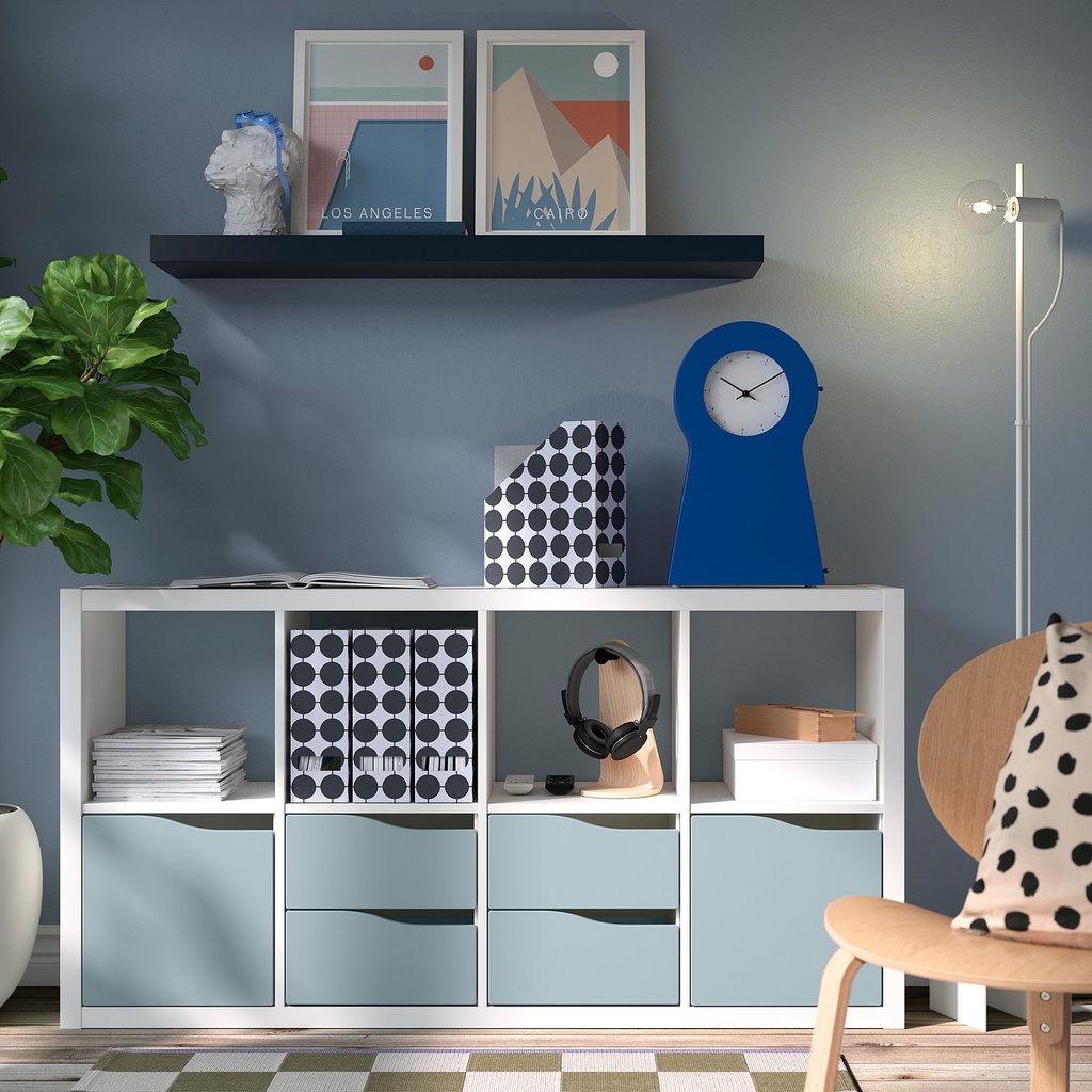 LACK Wall shelf - black-blue 110x26 cm - image 3