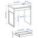MICKE Desk - oak effect 73x50 cm - image 3