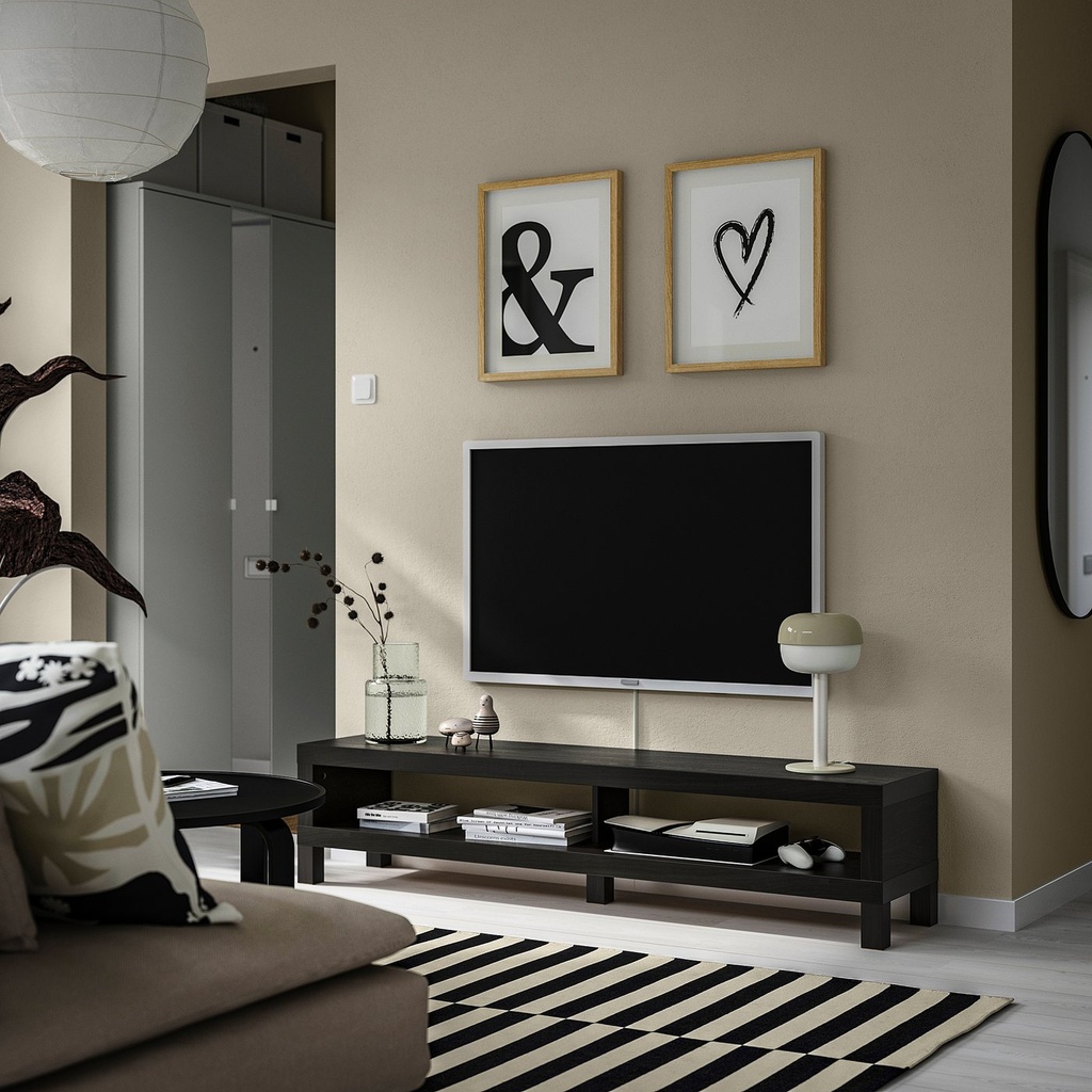 LACK TV bench - black-brown 160x35x36 cm - image 2
