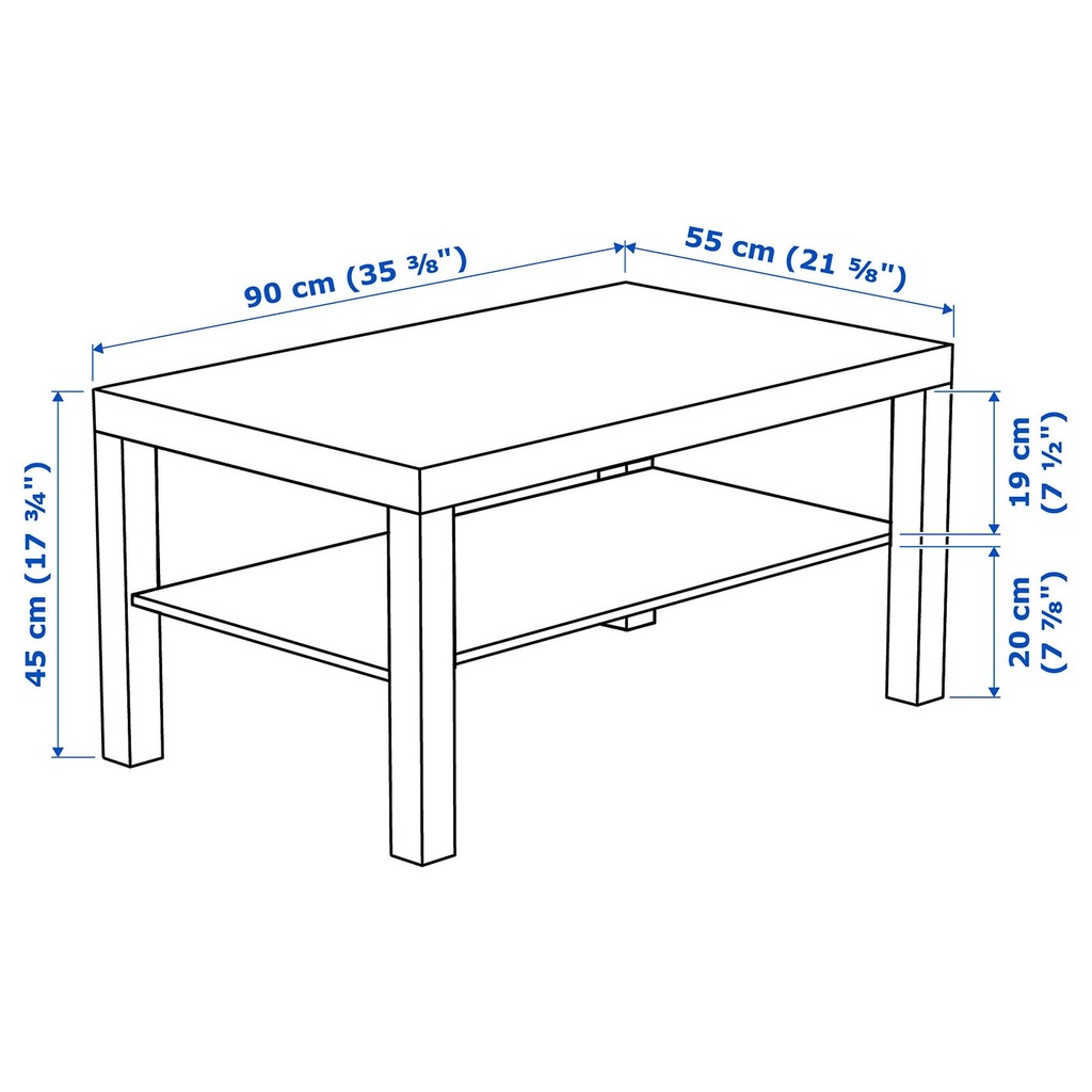 LACK Coffee table - black-brown 90x55 cm - image 4