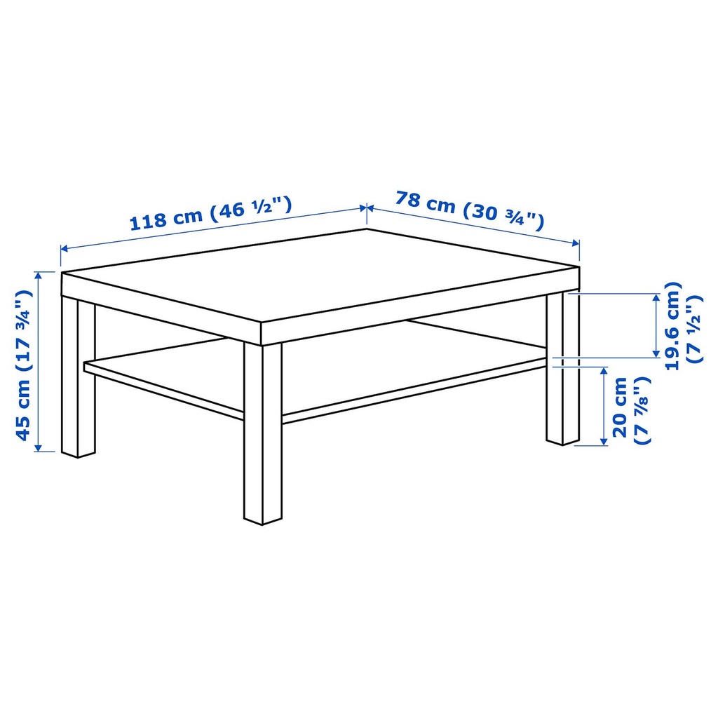 LACK Coffee table - white stained oak effect 118x78 cm - image 5