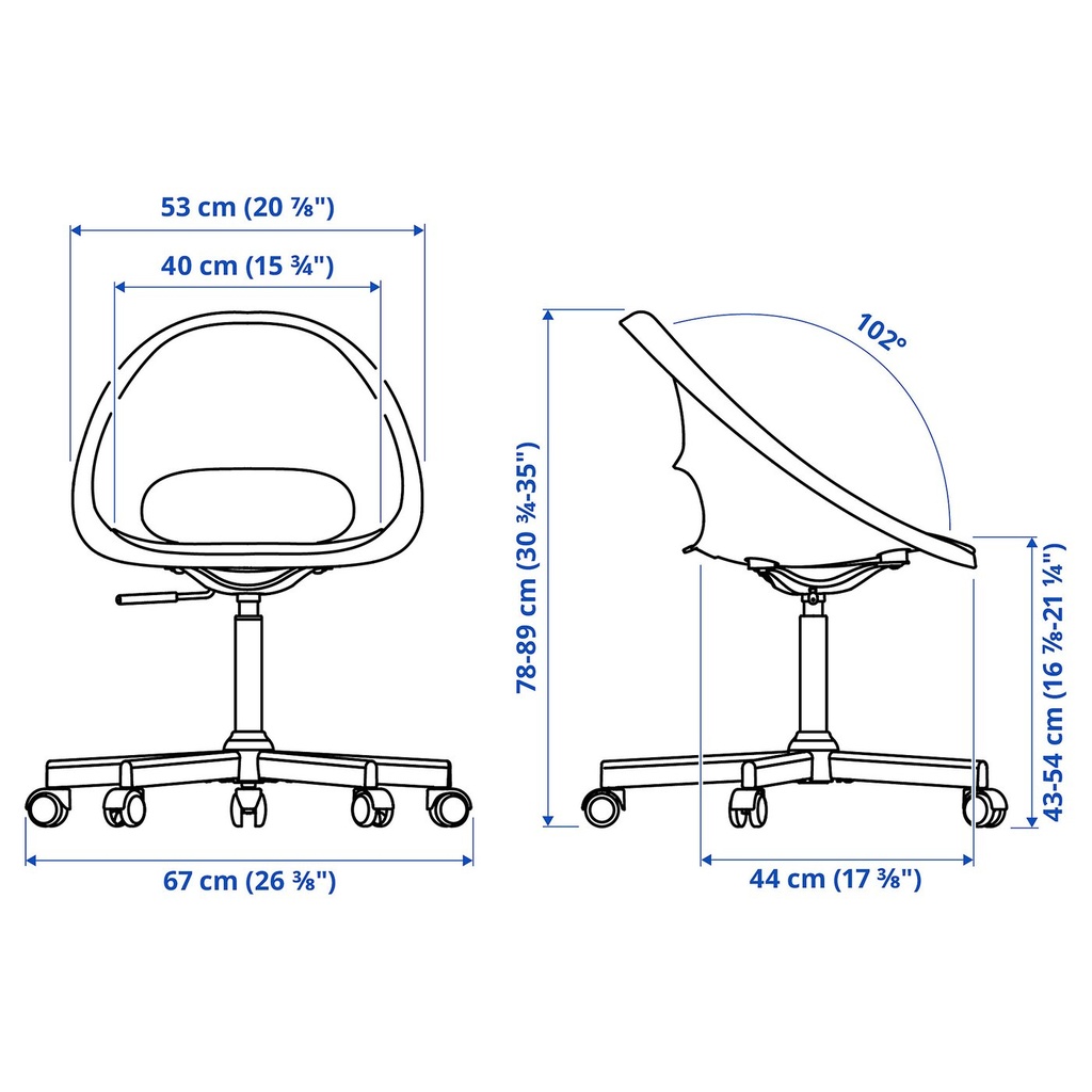 ELDBERGET / MALSKÄR Swivel chair - beige/black - image 2