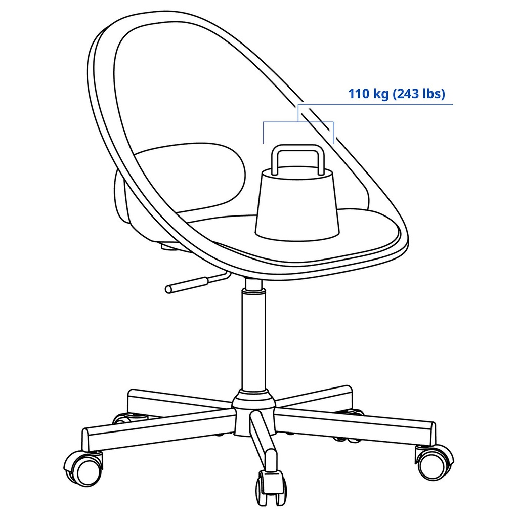 ELDBERGET / MALSKÄR Swivel chair - beige/black - image 3
