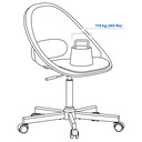 ELDBERGET / MALSKÄR Swivel chair - beige/black - image 3