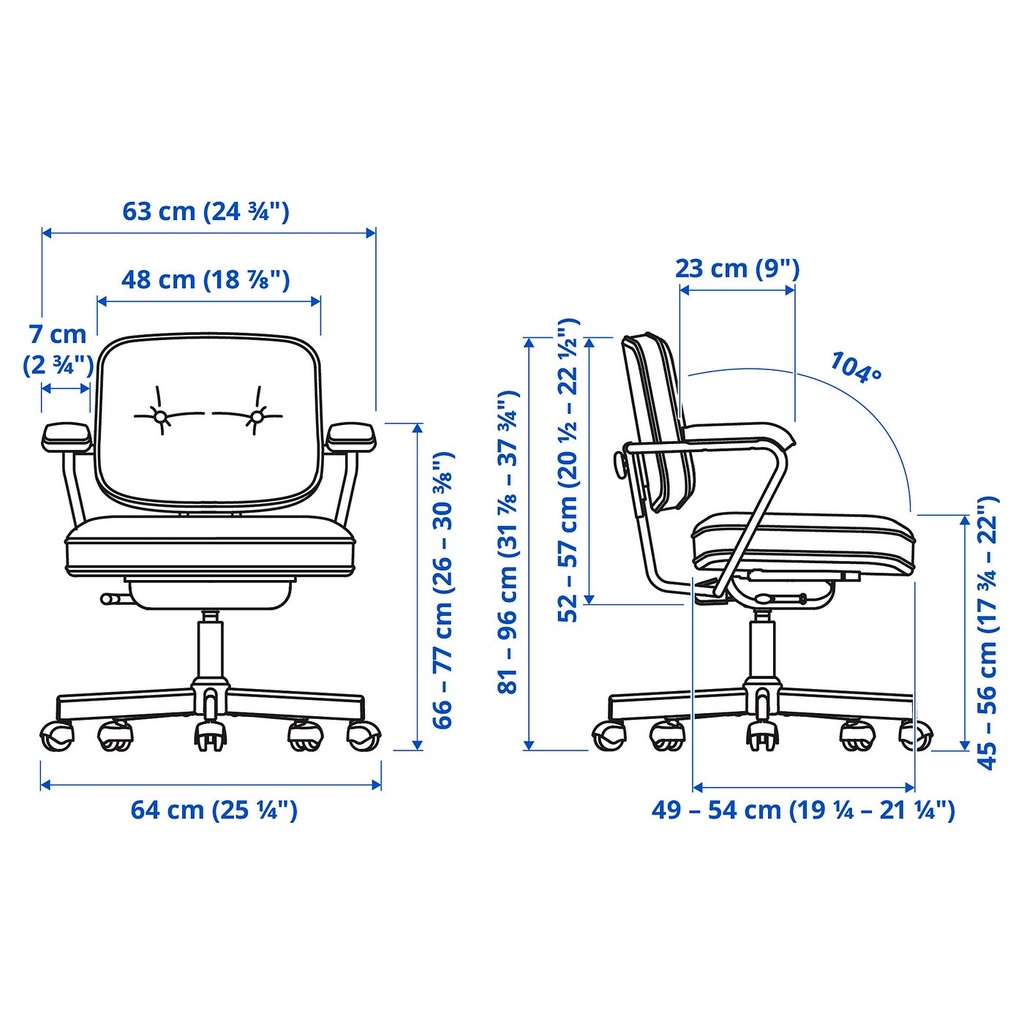 ALEFJÄLL Office chair - Glose black - image 2