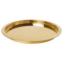 GLATTIS Tray - brass-colour 38 cm