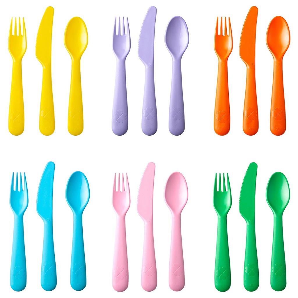 [30620094] KALAS 18-piece flatware set - mixed colors/seasonal edition