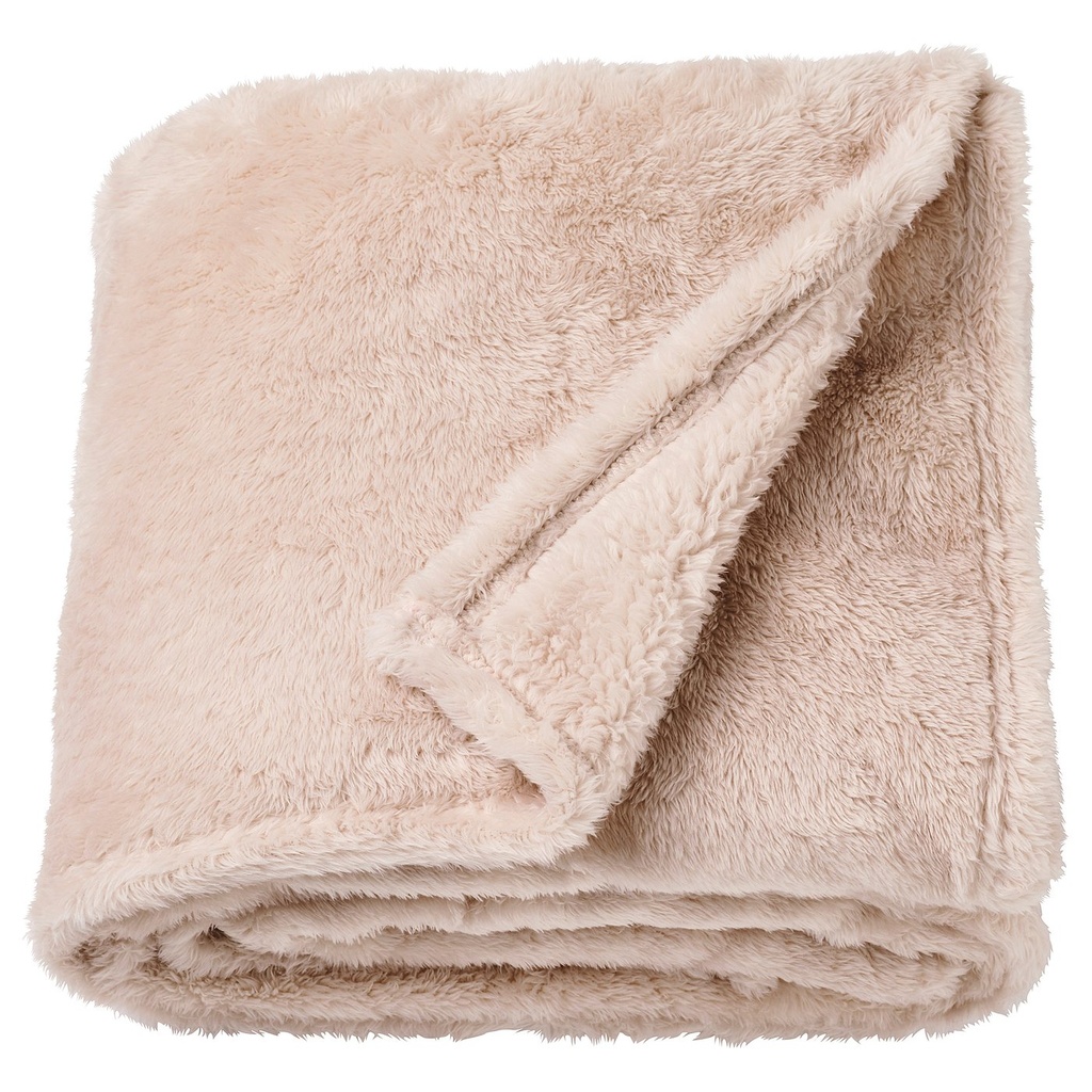[70630425] ROSTLÖNN Throw - light pink 130x170 cm