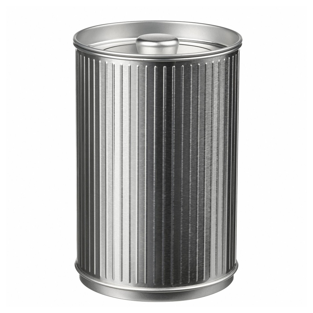 [50605691] BETTHAJ Tin with lid - for coffee/tea/silver-colour 1.3 l