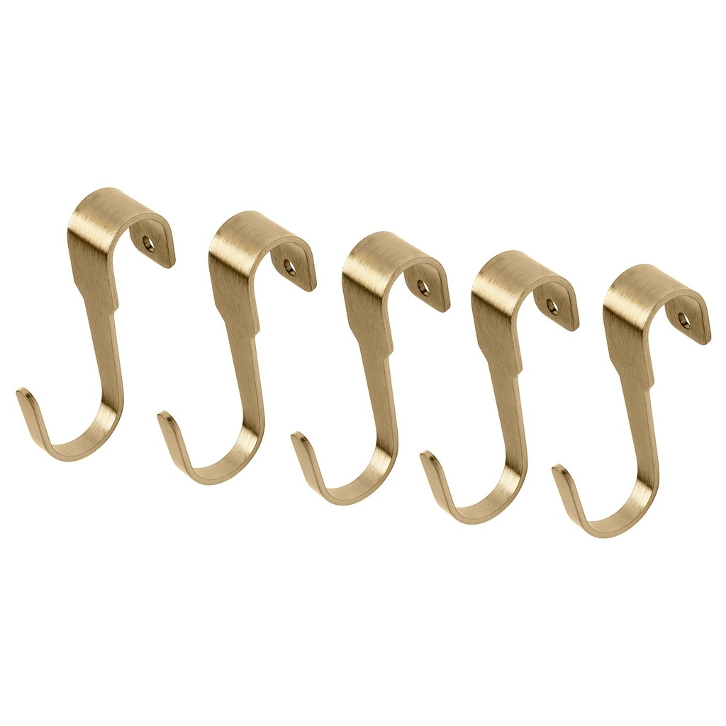 HULTARP Hook - polished/brass-colour 7 cm