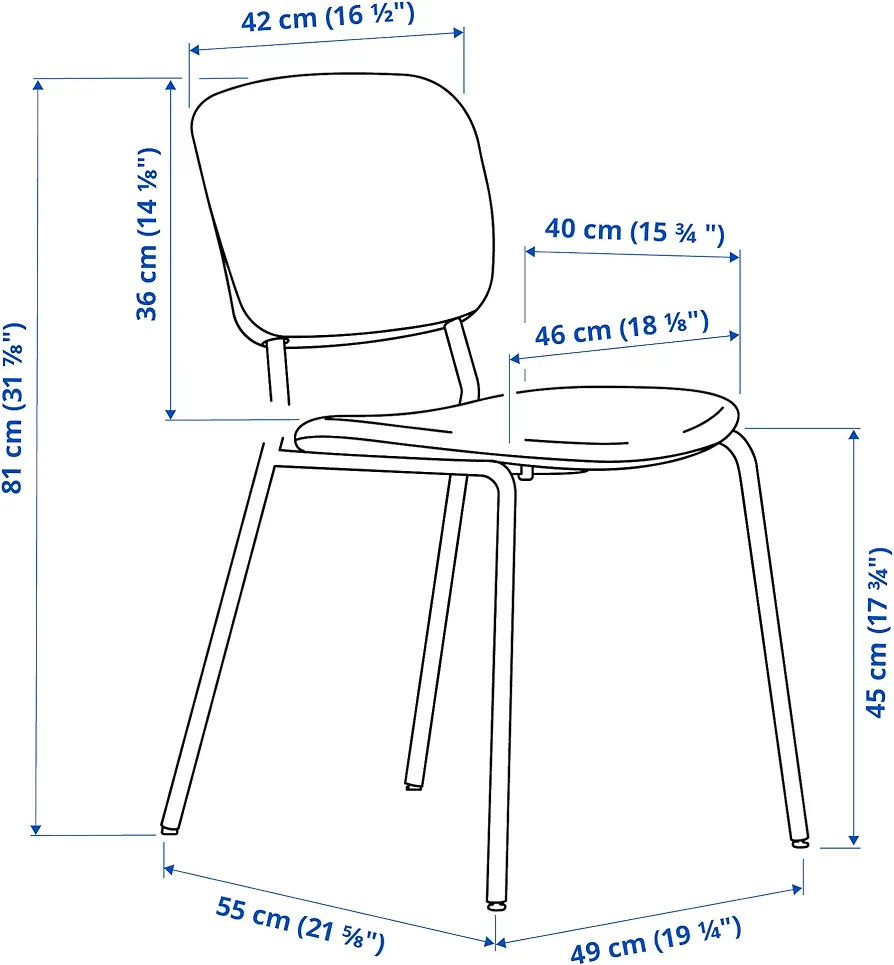 Chair KARLJAN, dark grey