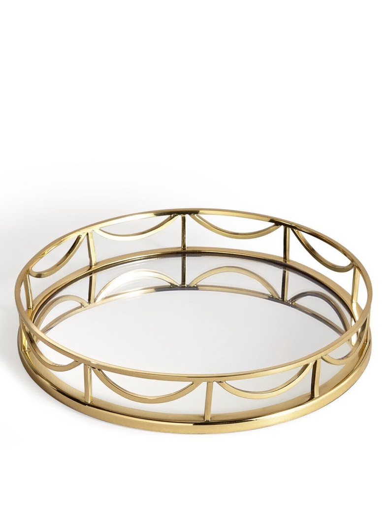 Round Mirrored Tray