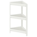 VESKEN Corner shelf unit - white 33x33x71 cm