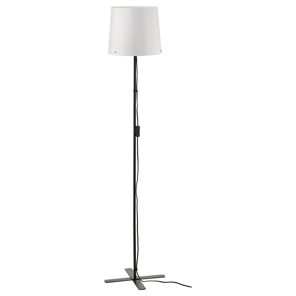 [50437810] BARLAST Floor lamp - black/white 150 cm