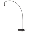 SKAFTET Floor lamp base, arched - black