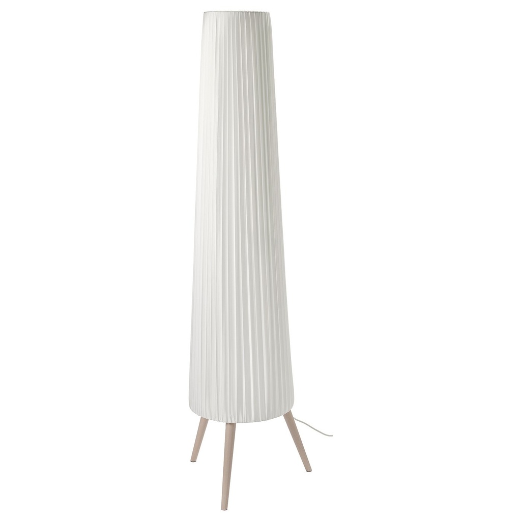 ÖKENSAND Floor lamp - beech/white