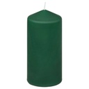 FENOMEN Unscented pillar candle - green 14 cm
